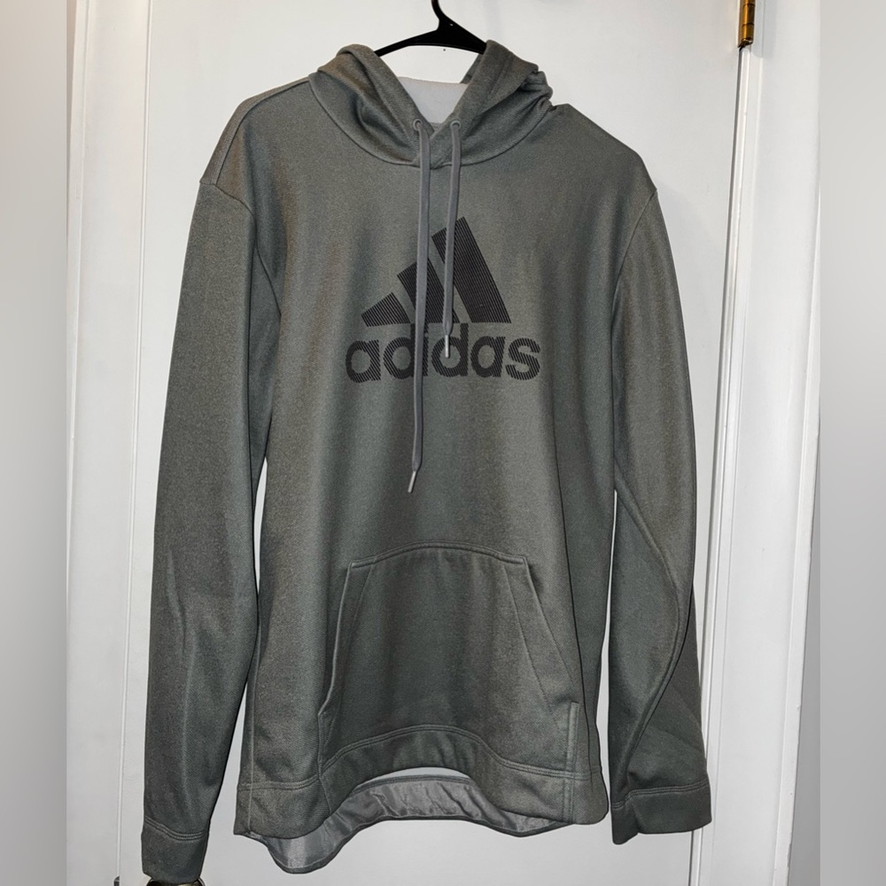 Adidas Men's Light Gray Hoodie